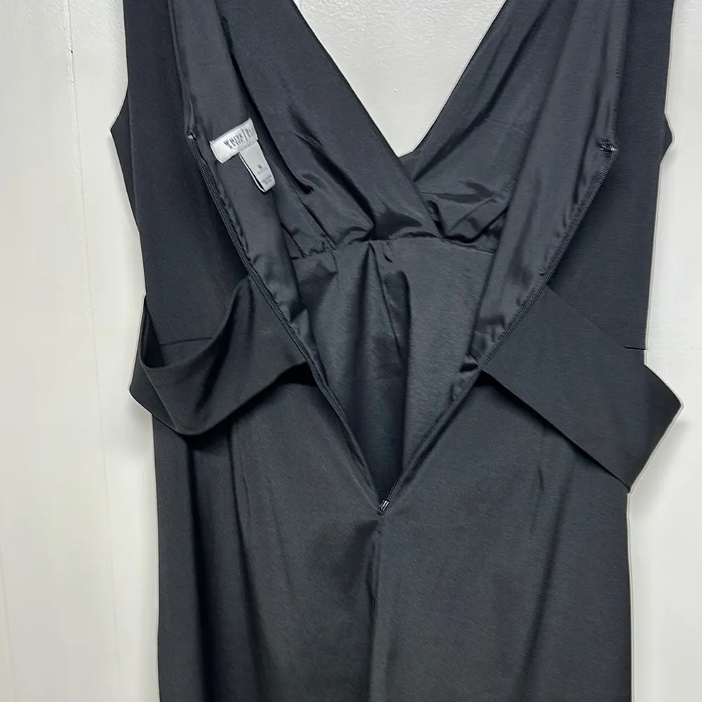 White House Black Market Black Cut-Out Sheath Midi Dress - Image 5