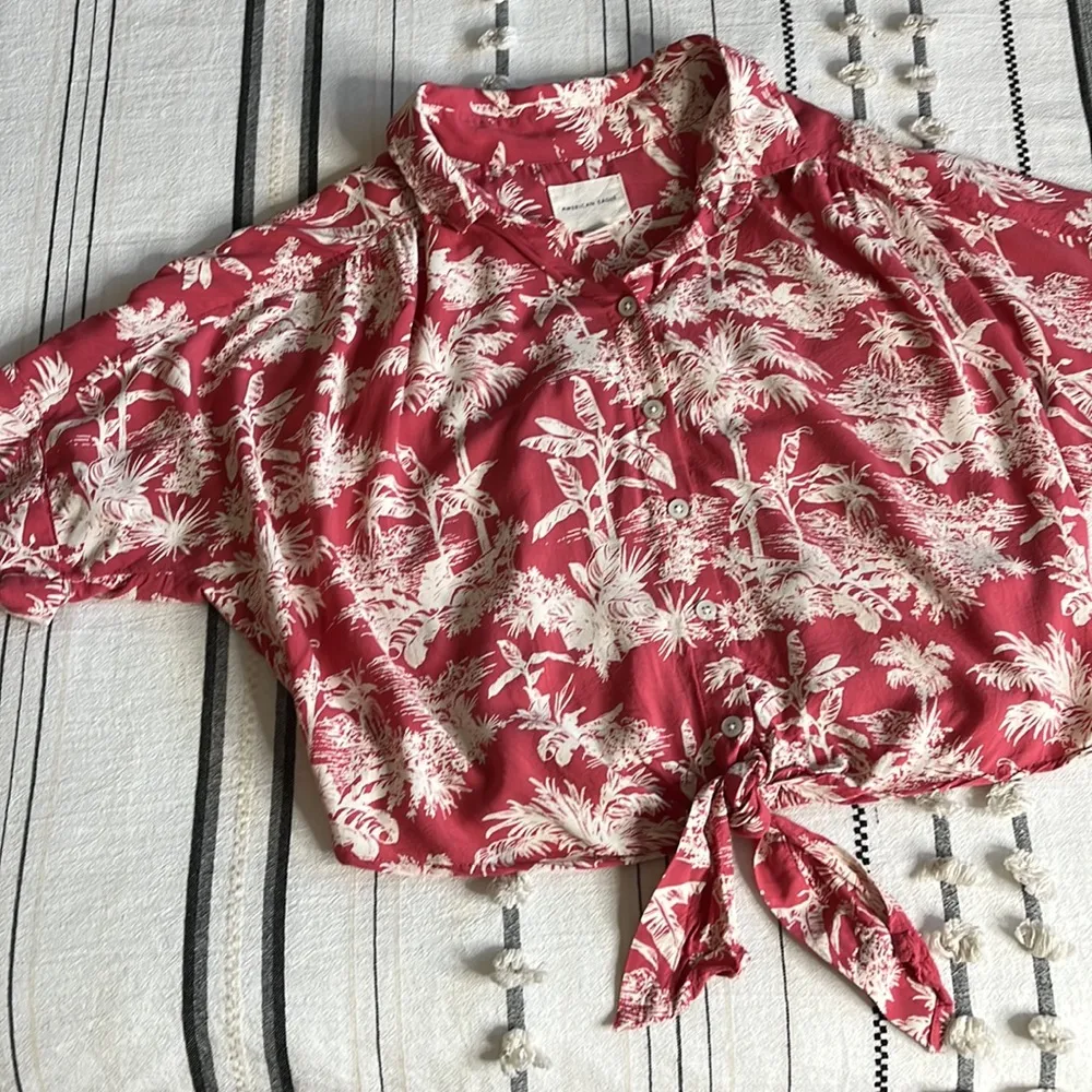 American eagle • palm leaf crop top - Image 98