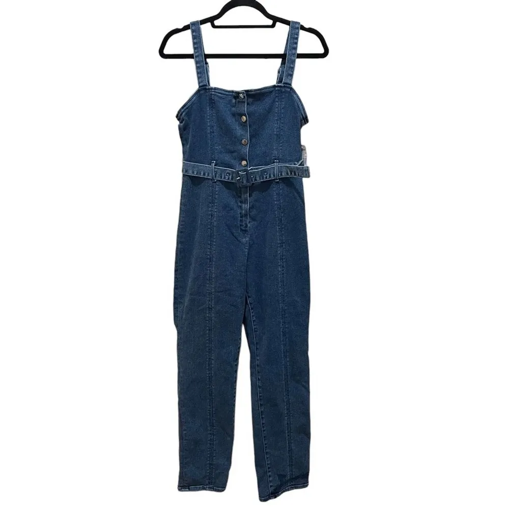 Good American belted corset denim jumpsuit size 2 medium - Image 4