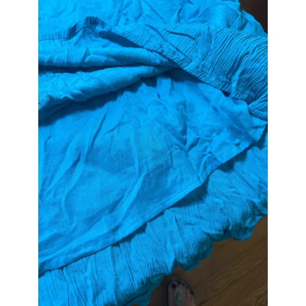 Ashley Stewart Teal Sleeveless Dress Crochet Detail Top Fully Lined Size 22/24 - Image 2