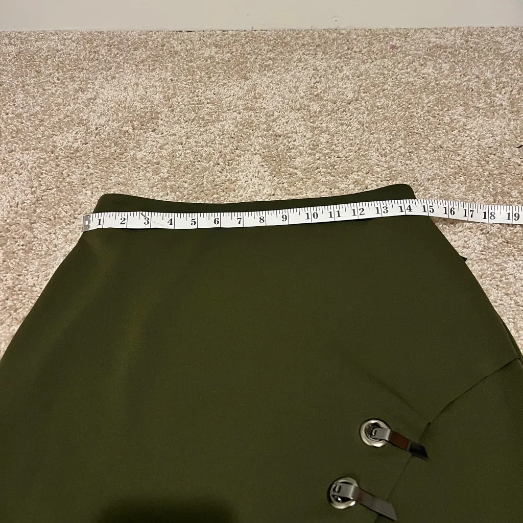 Worthington Dark Green Pencil Skirt with Button Accents - Image 6