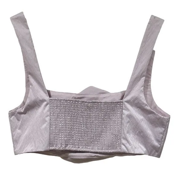 Free People Rose Quartz 3D Floral Crop Tank Fairy Princess Summer Fun Size L - Image 6