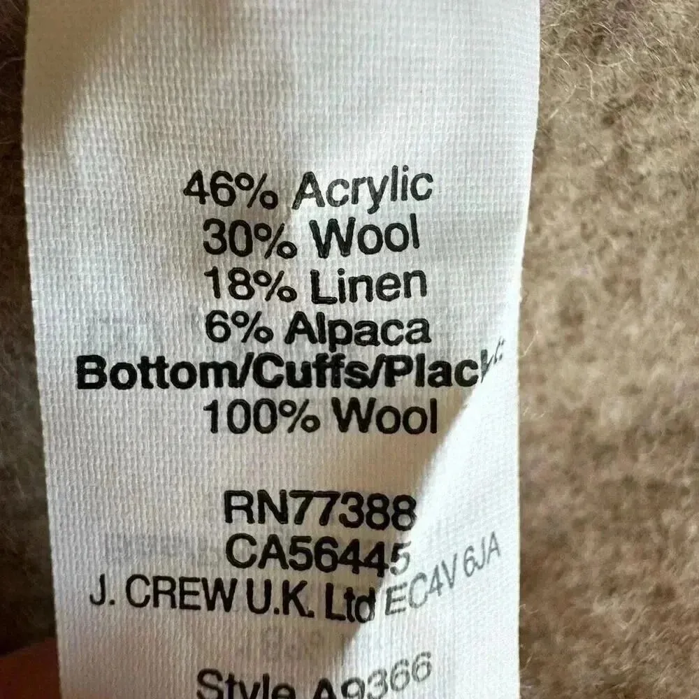 MADEWELL Colorblock Wool Linen Blend Cardigan Sweater Cozy Yarn Sz M #2272 - Image 9