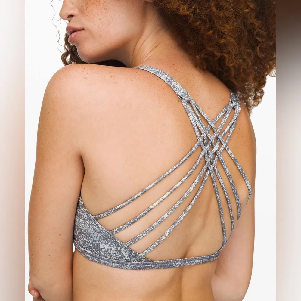 Lululemon Free to Be Bra (Wild) - Power Arrow Jacquard Battleship Silver - 6 - Image 5