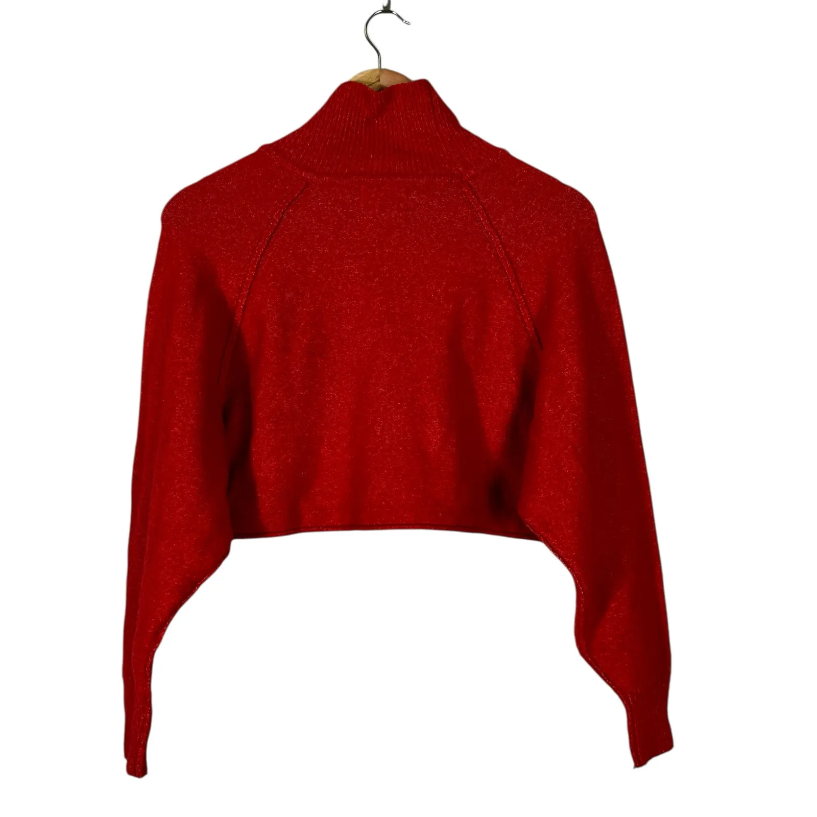 Urban Outfitters Kyla Cropped Turtleneck Sweater Womens S Orange Soft Cozy Y2K - Image 4