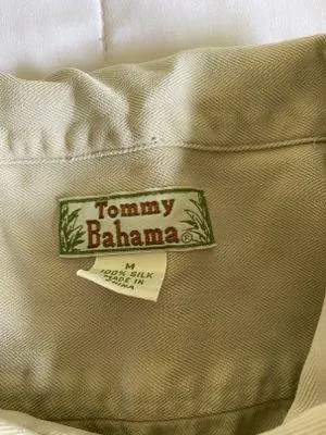 Tommy Bahama Tan  Vintage Button Up Shirt - Image 6