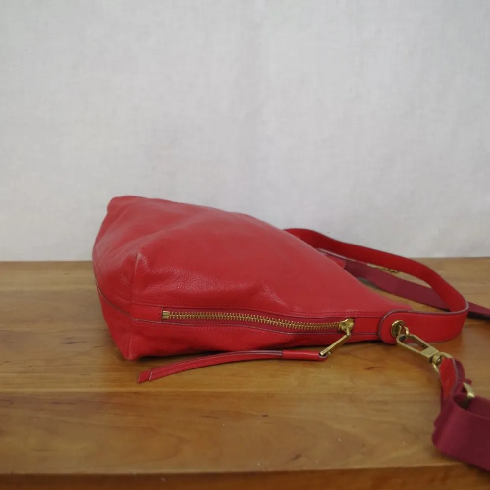 Fossil Red Leather Crossbody Purse - Image 9
