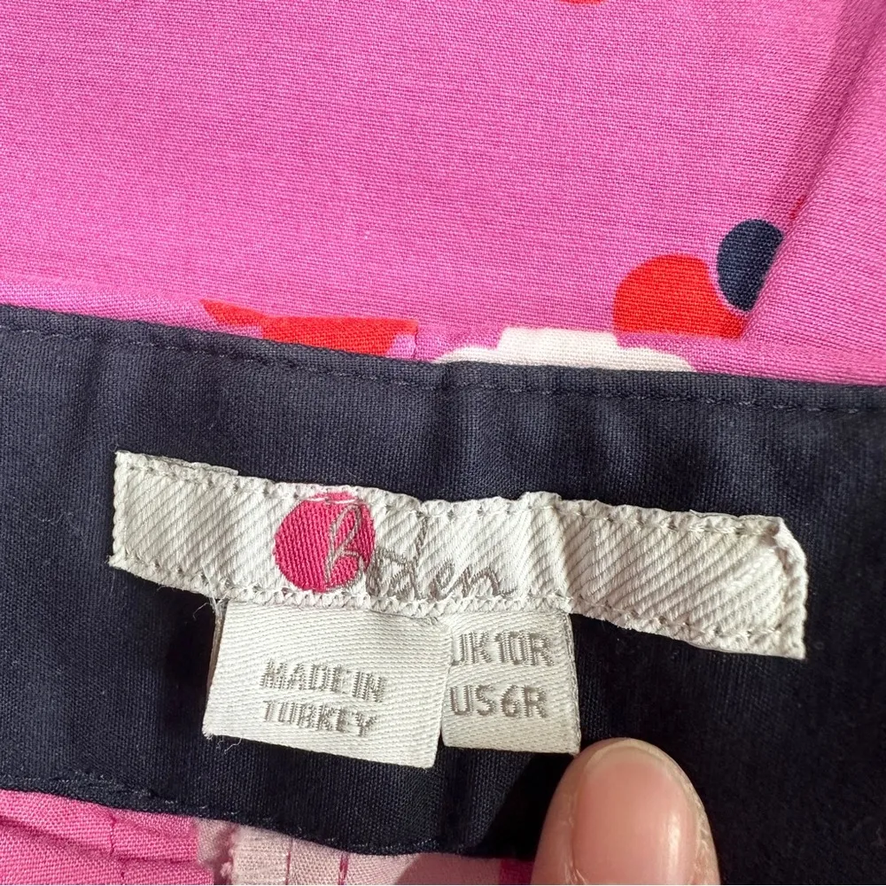 Boden Women’s Sorrento Kensington Floral Pants Trousers Mid Rise Stretch Pink 6R Size 6 - Image 11