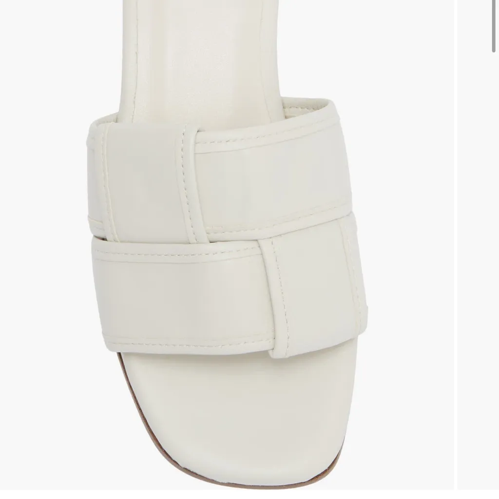 Bruno Magli Cream Slide Sandals White Size 10 - Image 6