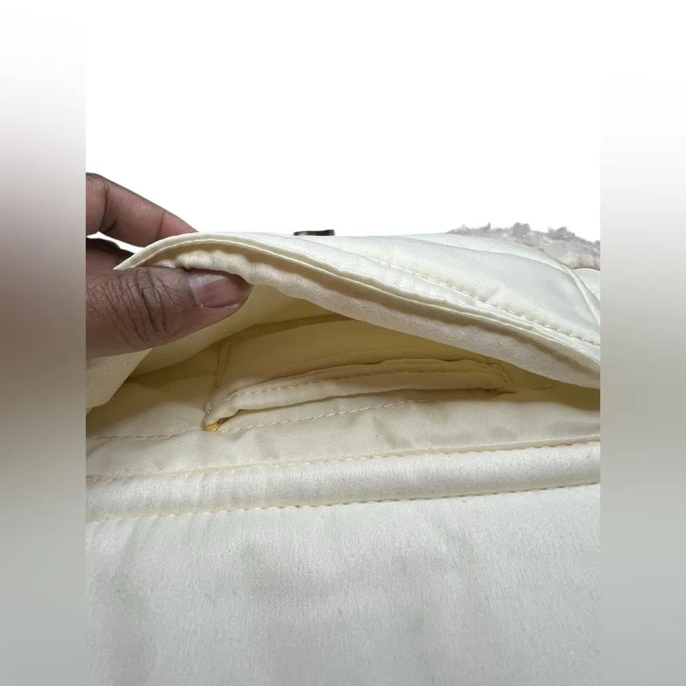 ASPEN cozy crossbody quilted faux soft sherpa trim - Image 2