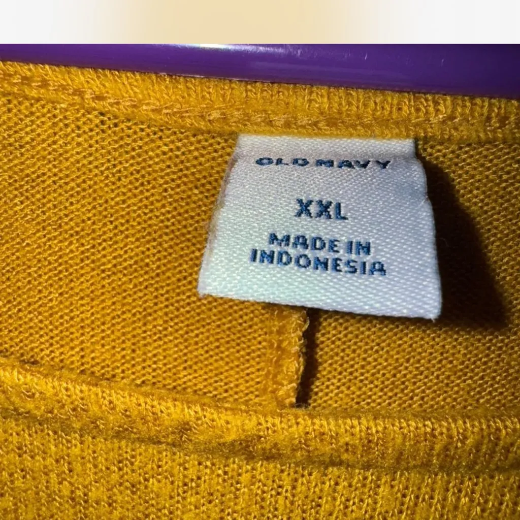 Old Navy Mustard Long Sleeve Dress - Image 3