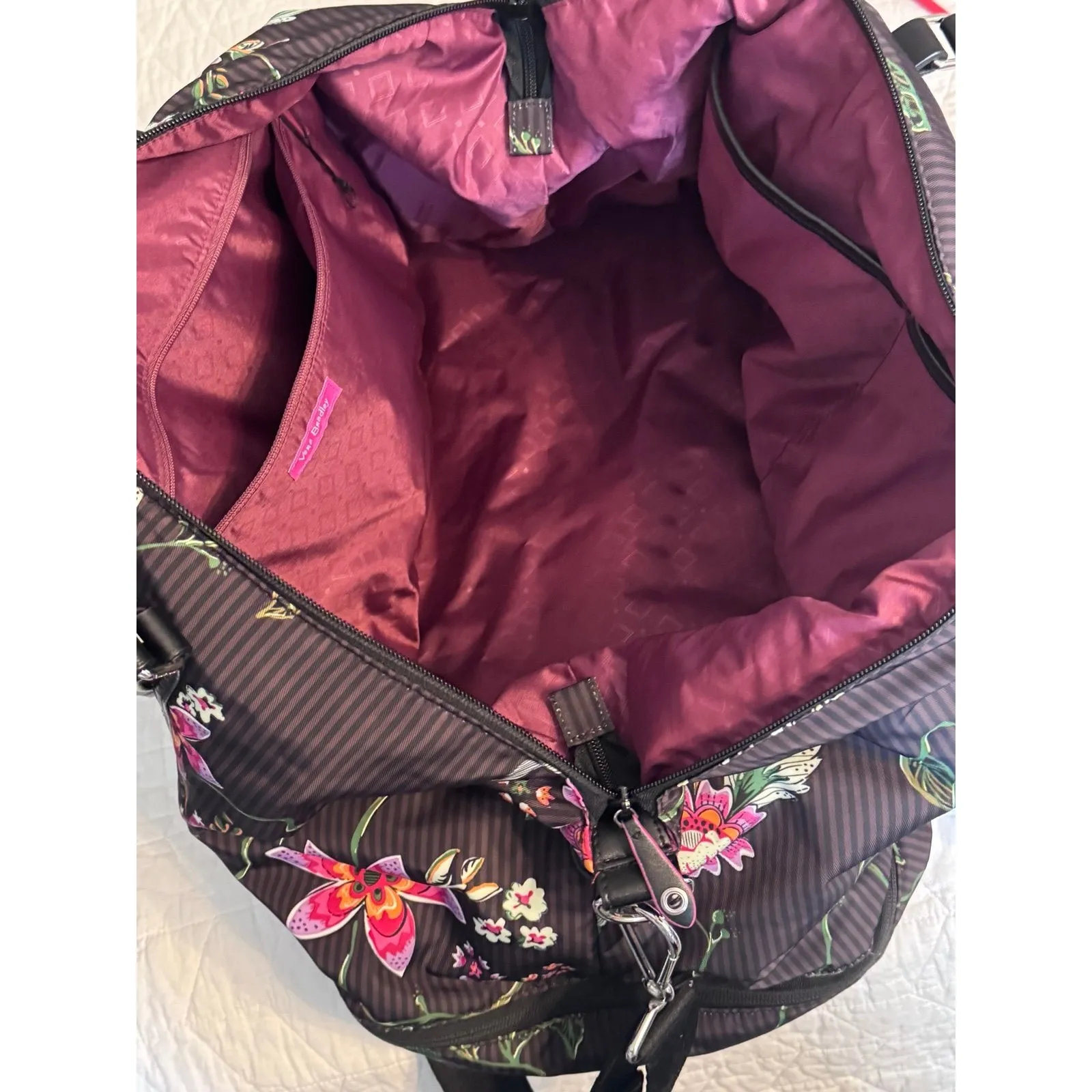 Vera Bradley Airy Floral Midtown Travel‎ Bag has a luggage tag accessory - Image 3