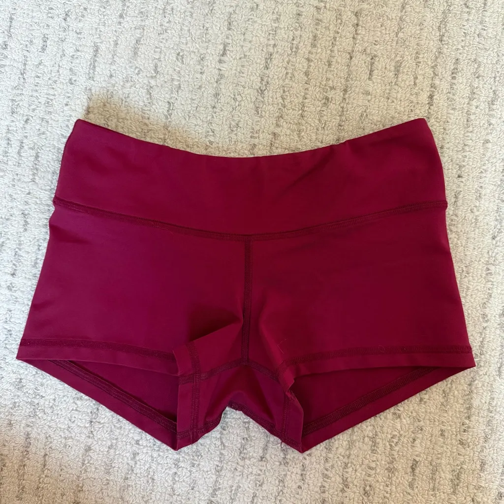 Fleo Women's Burgundy Athletic Shorts Red - Image 2