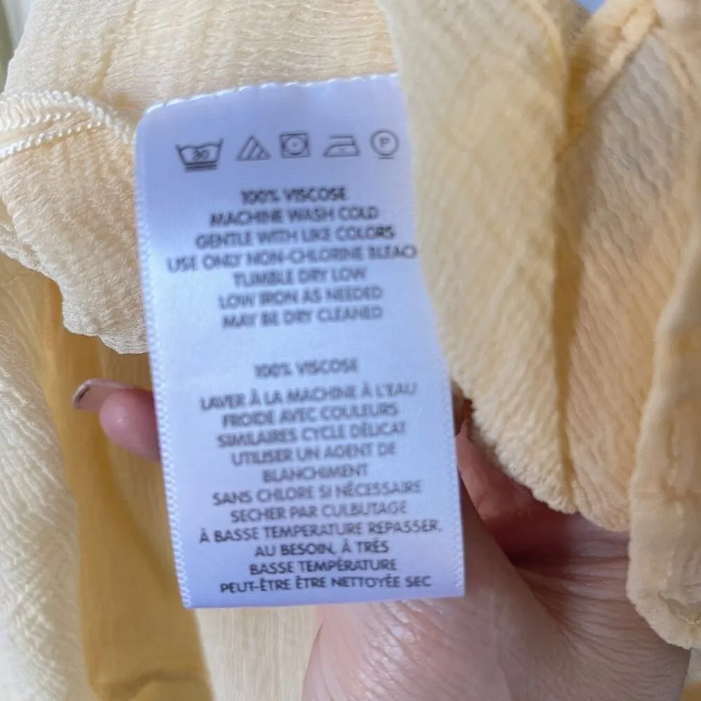 Out From Under UO Yellow Tiered Sheer Summer Maxi Dress - Image 8