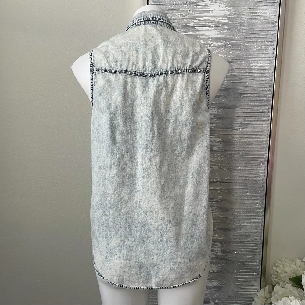 Eunina Women’s Acid Wash Sleeveless Top Size L - Image 6