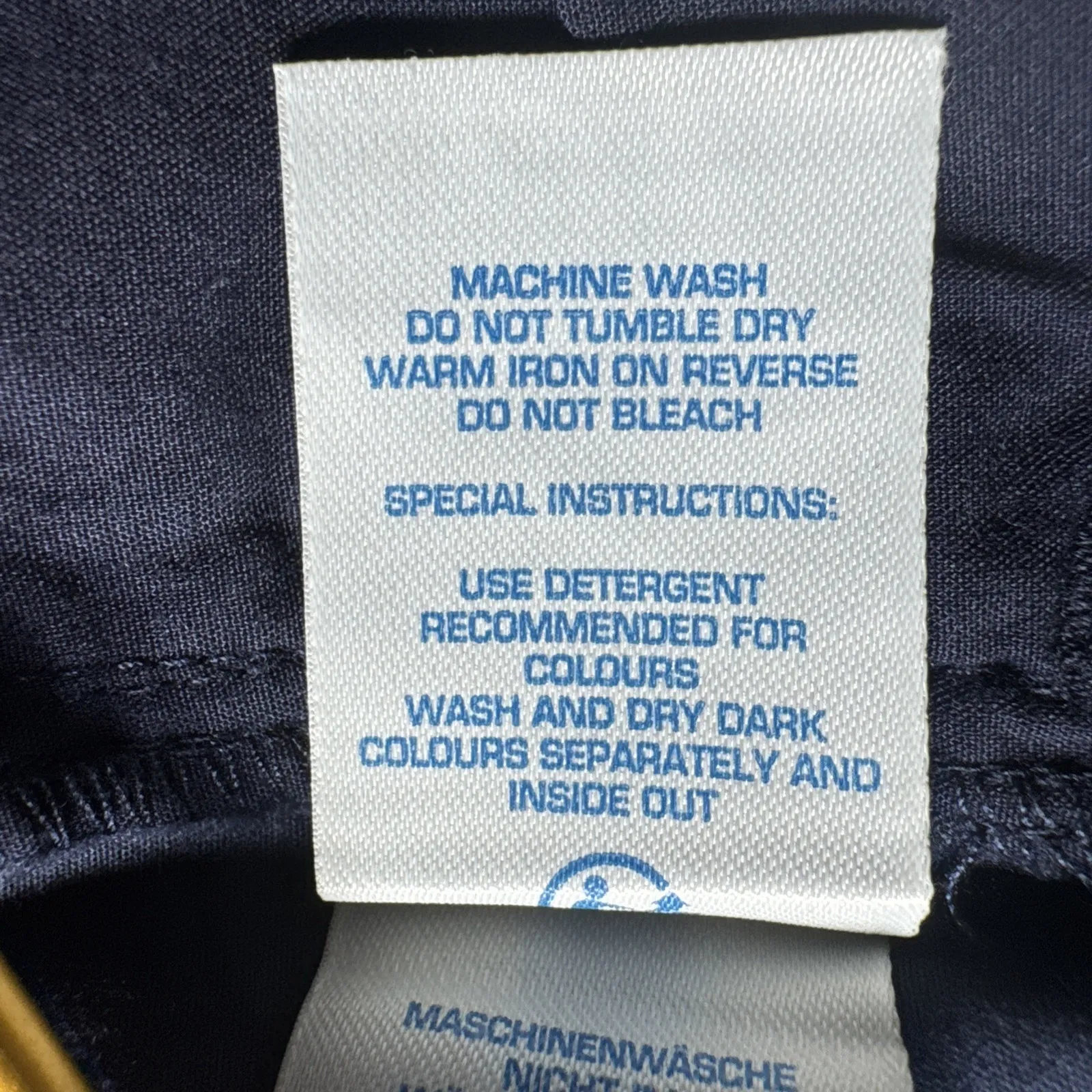 Boden Cropped Chino Size 18L 26" Navy Blue Crop Vintage Cotton Pants - Image 4