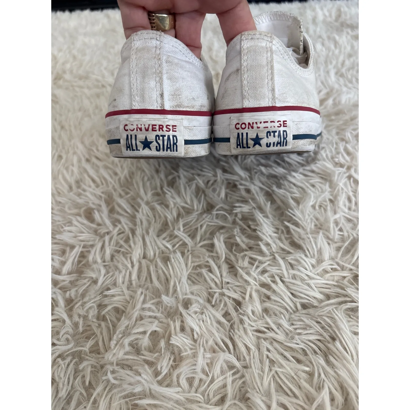 Converse Chuck Taylor All Star White Low Top Canvas Sneakers Women 9 Men 7 - Image 4