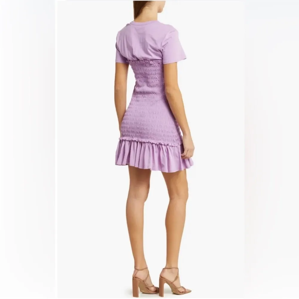 Veronica Beard Tomlin Short Sleeve Smocked T-shirt Dress - Image 2