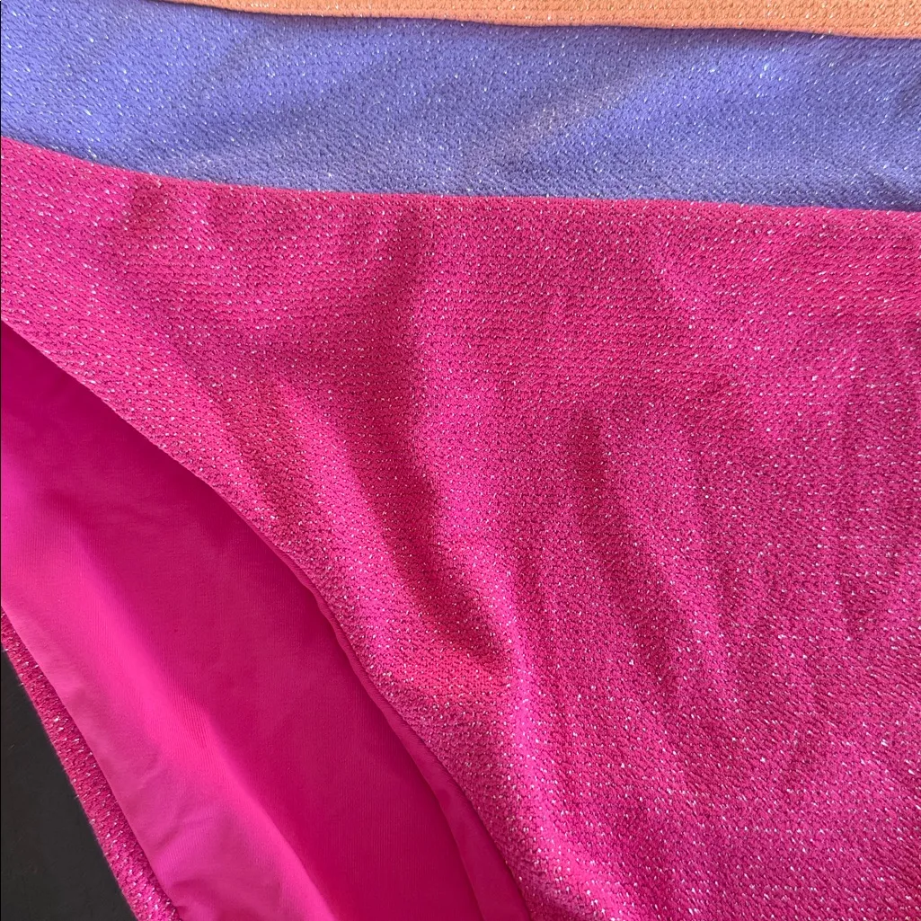 Beach Riot Heidi Bottom Coral Bay Colorblock Scrunc, Size Medium, $98 - Image 11