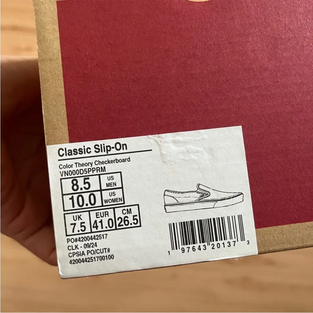 Vans Classic Slip-On Checkerboard Shoes Women 10.0 US Mens 8.5 US - Image 12