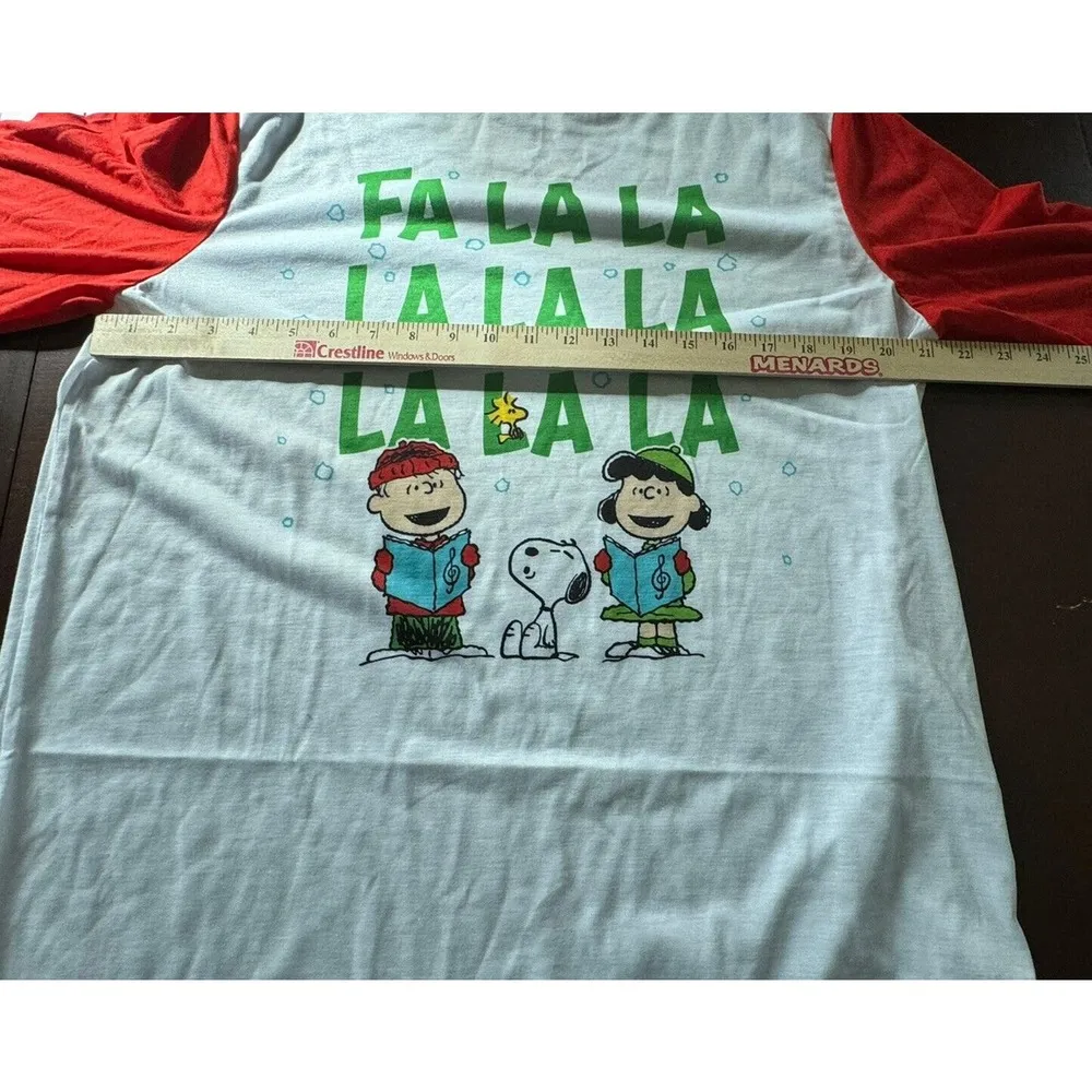 Peanuts Fa La La Pajama Top/Night Shirt Long Sleeve Shirt Women's M Never Worn Size M - Image 5