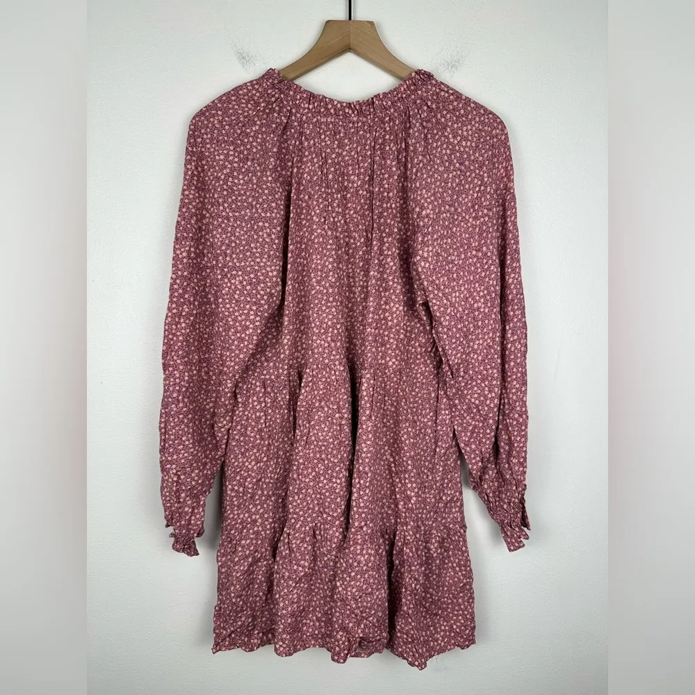 Dress Forum Juniper Swing Floral Ruffle Tiered Peasant Mini Dress Women’s Sz S - Image 5