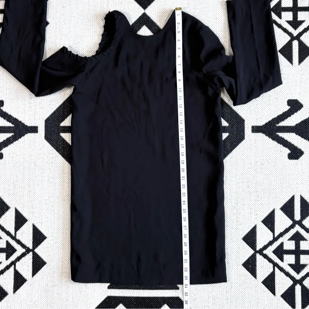 IRO Breen Shoulder Cutout Long Sleeve Mini Shift Dress Size 38 - Image 12