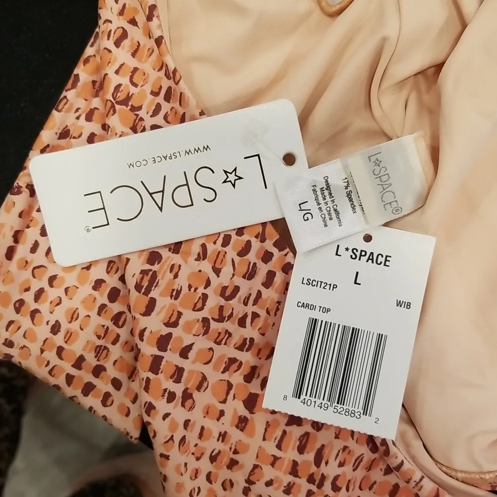 💕L*SPACE💕 Cardi Rash Guard Top ~ One-Shoulder Wild Bunch Large L NWT - Image 11