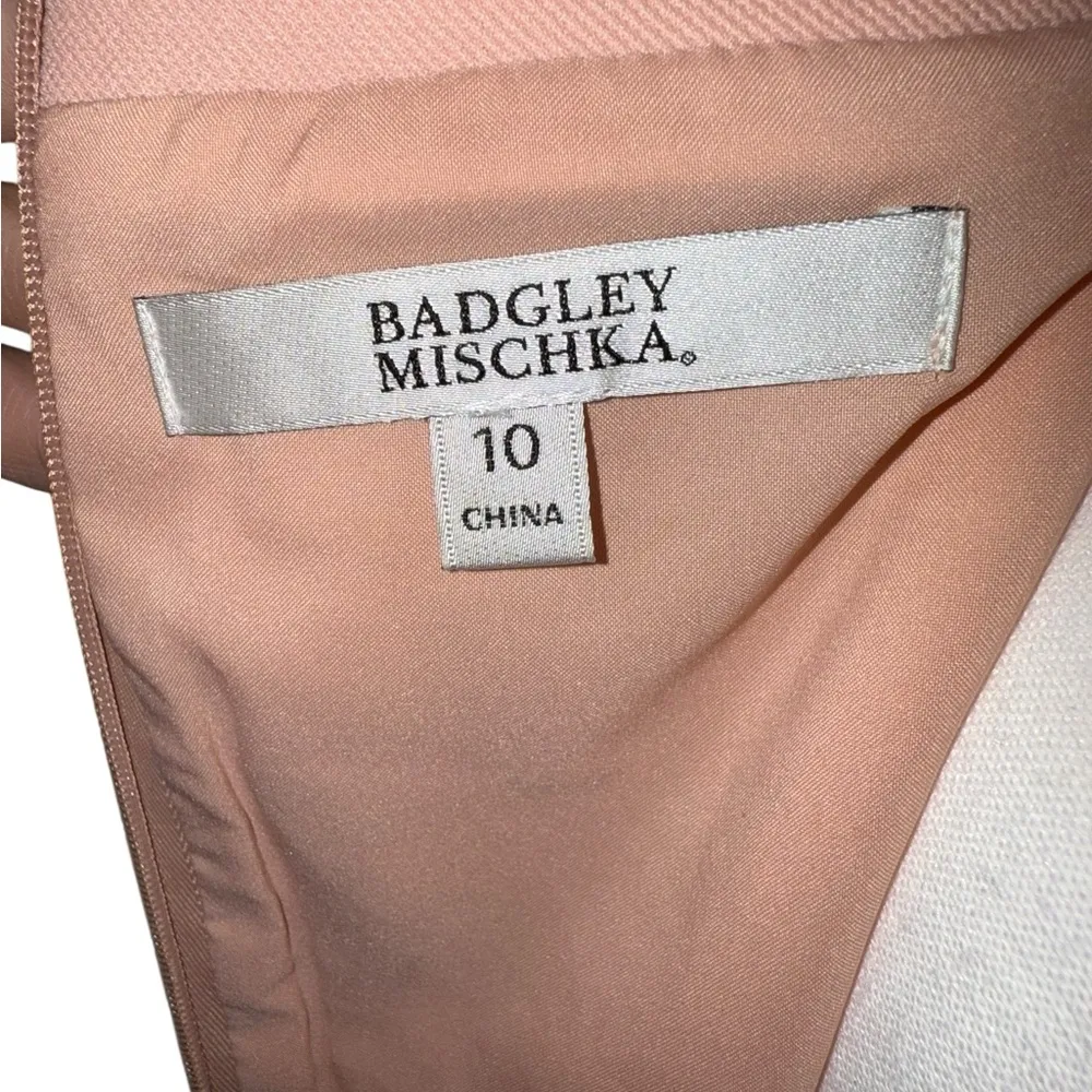 Badgley Mischka Bell Sleeve Sheath Dress - Image 3