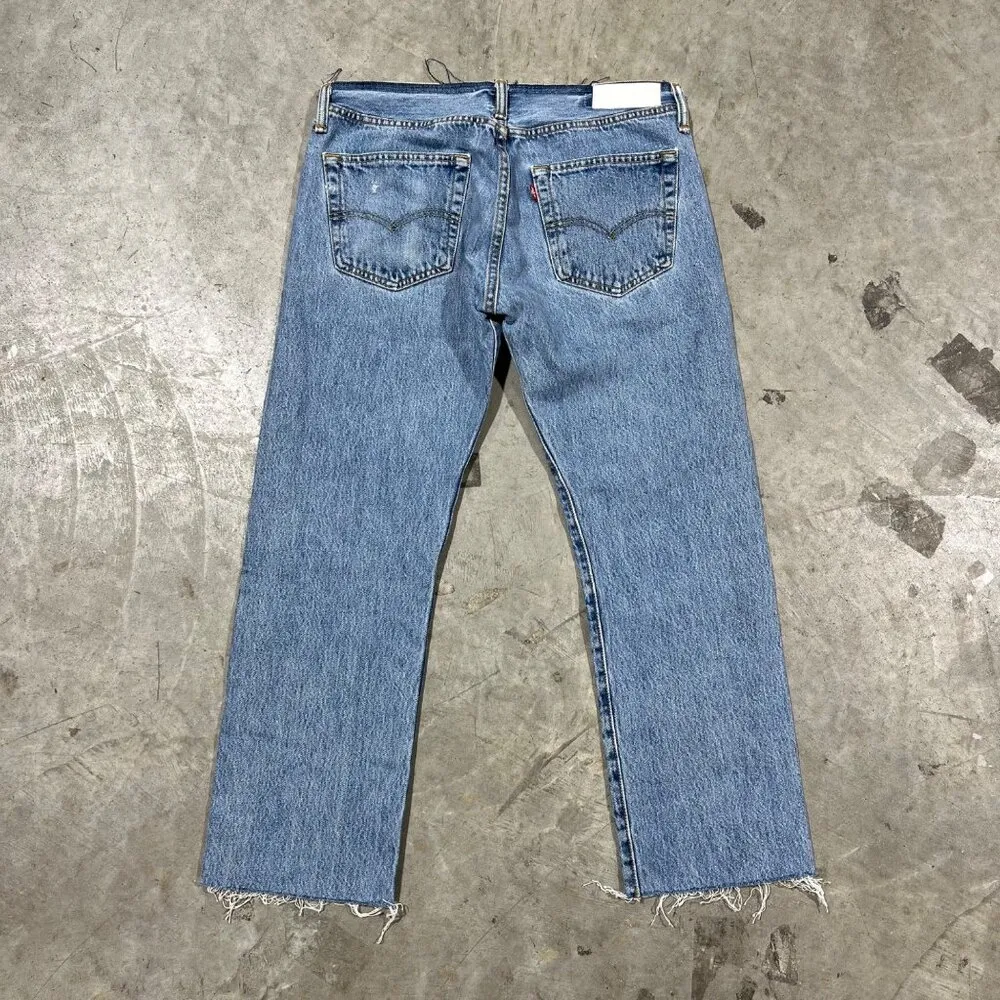 $395 NEW RE/DONE x LEVI'S High Rise Stove Pipe Jeans Sz 26 - Image 9