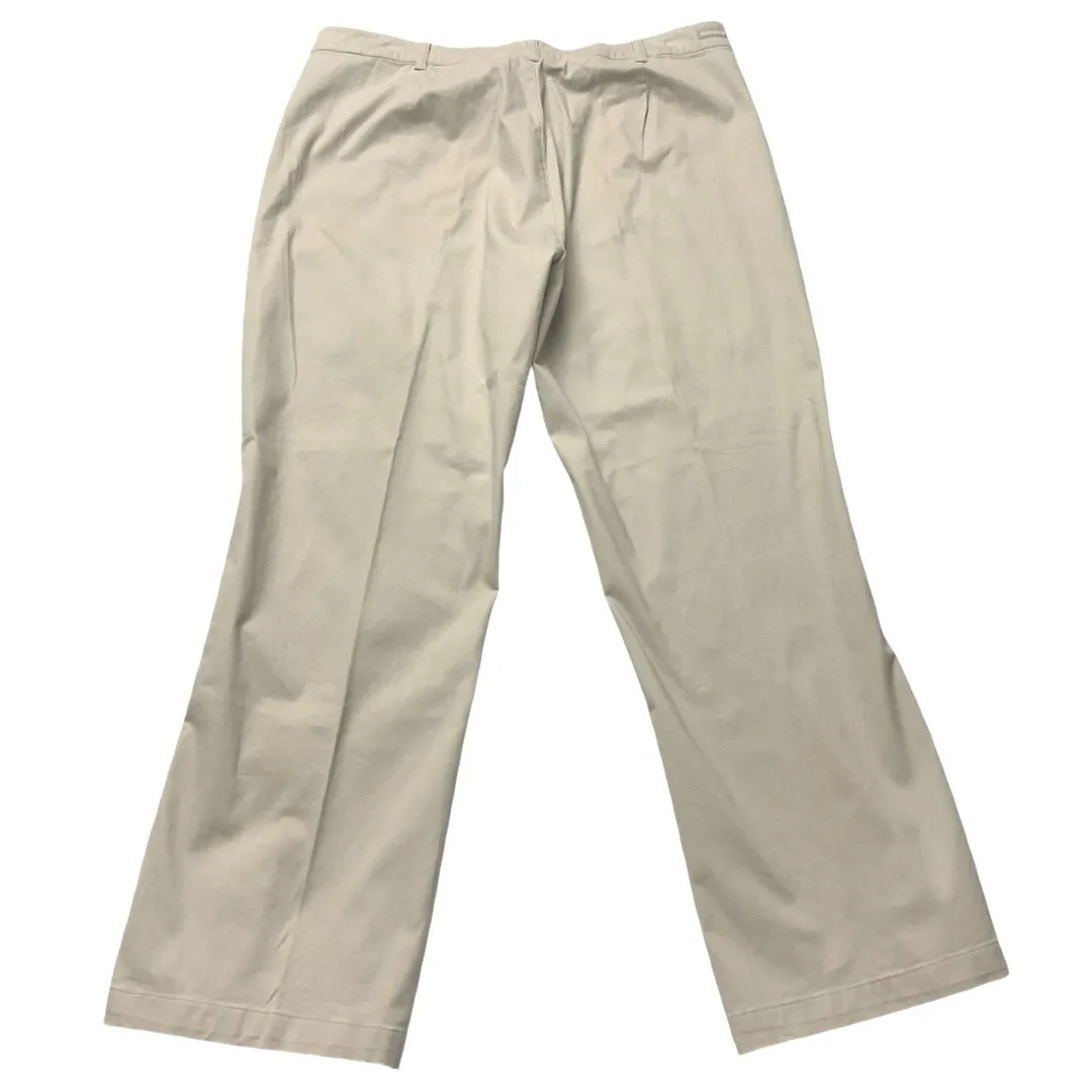 Woolrich Women's British Tan‎ Straight Leg Trouser Pants Beige 16P Petite - Image 5