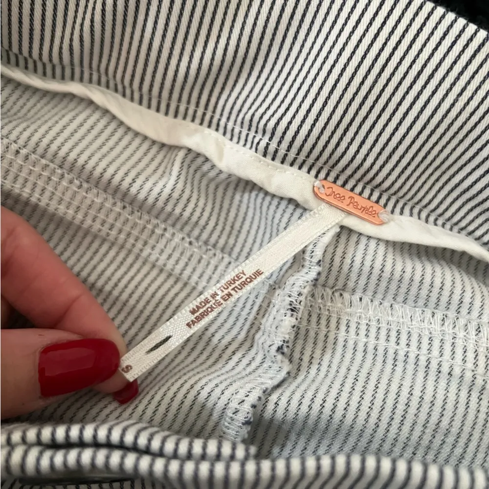 Free People Striped Florence Crop Railroad High Rise Pants Womens Small - Image 3
