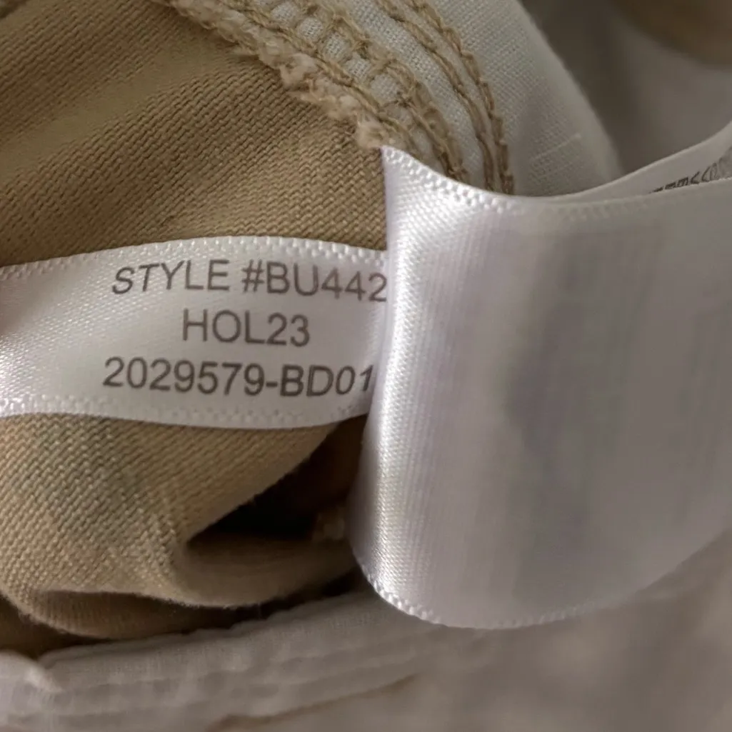 J. Crew High Rise Girlfriend Chino Pant Khaki Tan Green Christmas Trees Holiday - Image 12