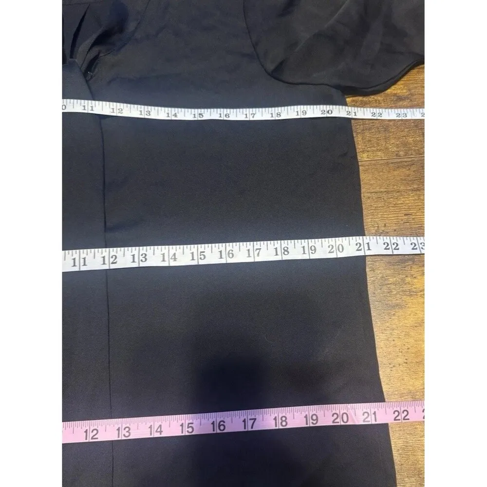 Banana Republic Womens Blouse Sz Medium Long Sleeve Preppy Office Siren Gothic - Image 13