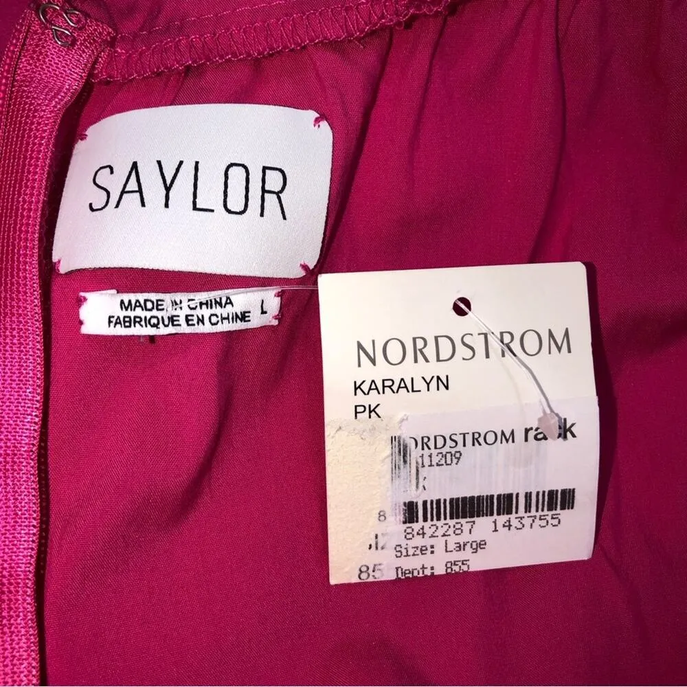 Saylor Karalyn Tiered Ruffle Tie Back Mini Dress Large NWT - Image 7