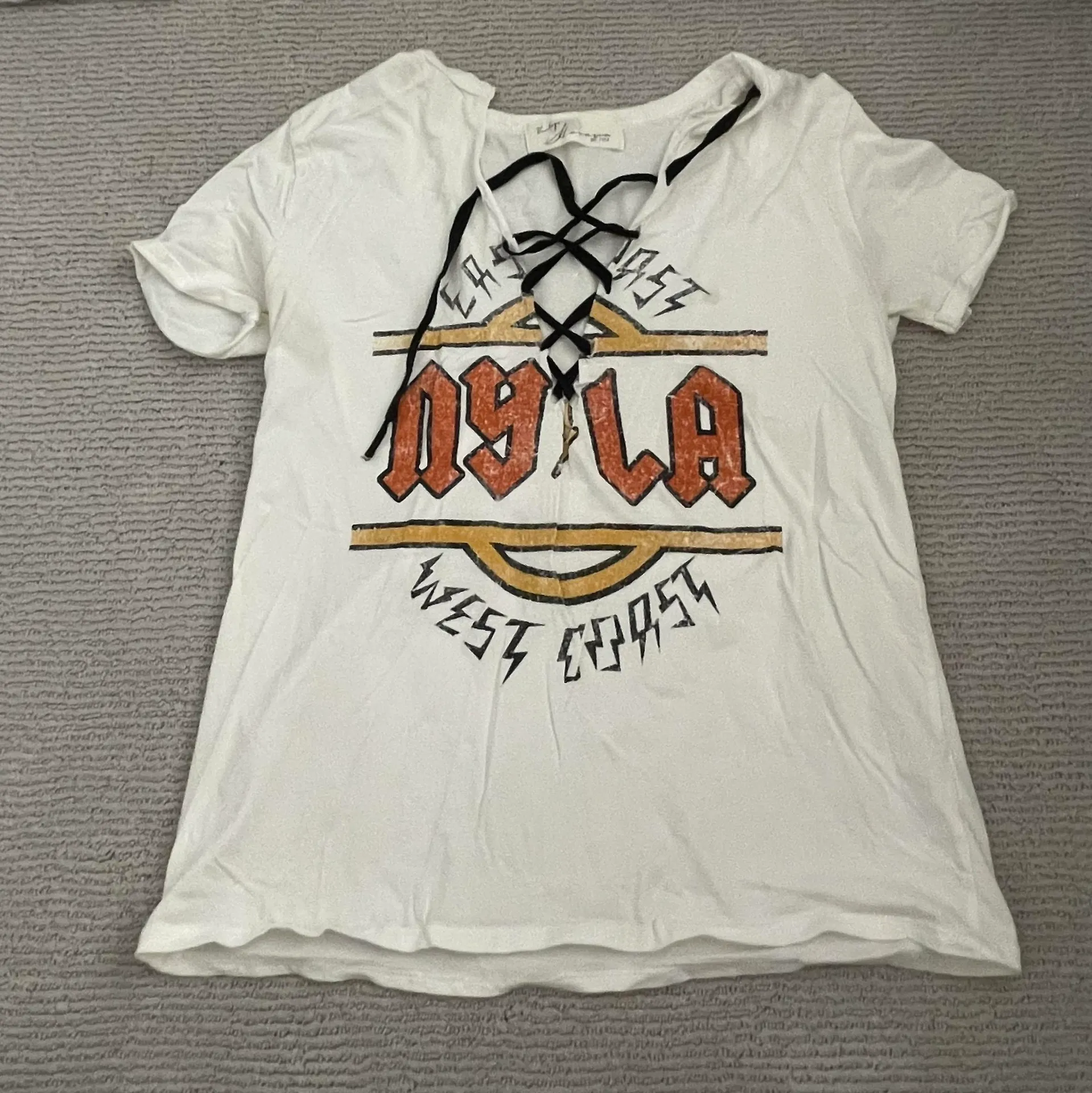 NY LA Lace Up T Shirt - Image 2