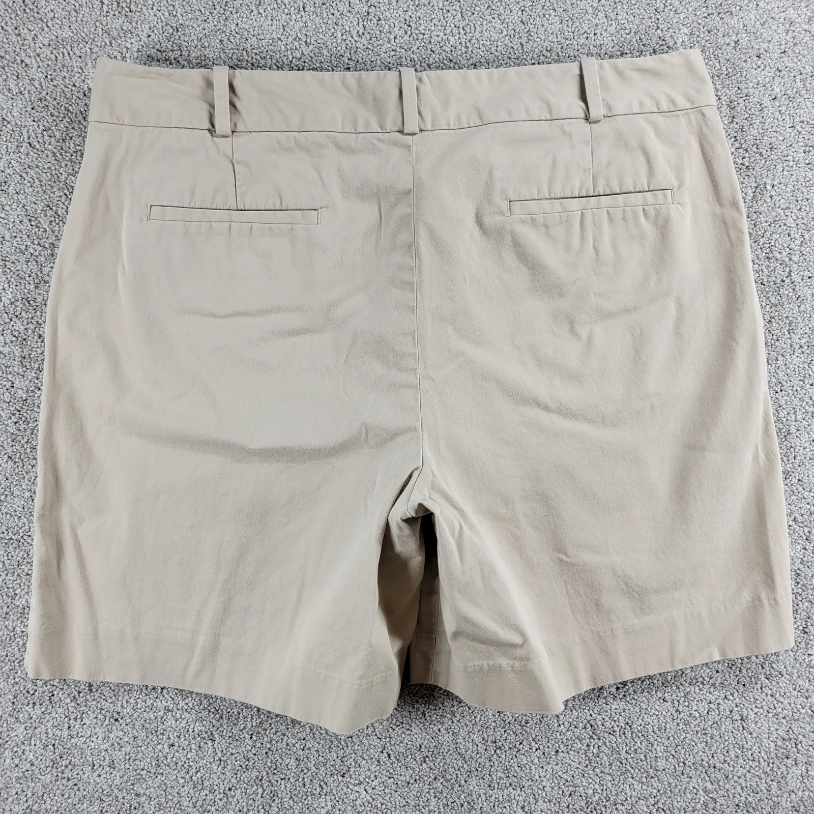 Talbots‎ Womens Shorts 12 Khaki 7" Inseam Perfect Stretch Chino Bermuda Casual - Image 2
