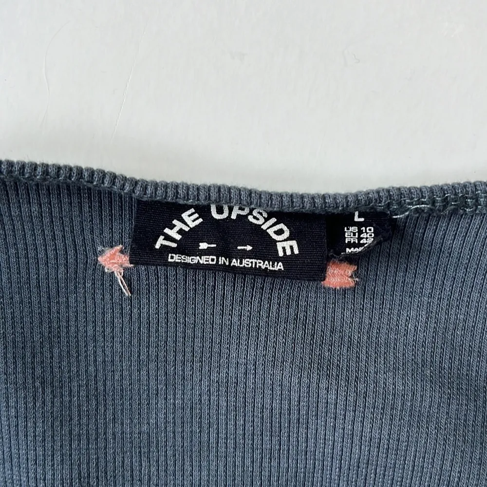 𝅺THE Upside Luna Kyra Wrap Top Size Large Blue - Image 10