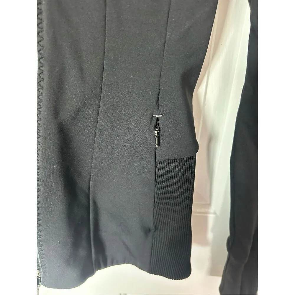 ATHLETA Shanti Jacket Womens xxs extra extra Small Black Full Zip Running Perfor - Image 5