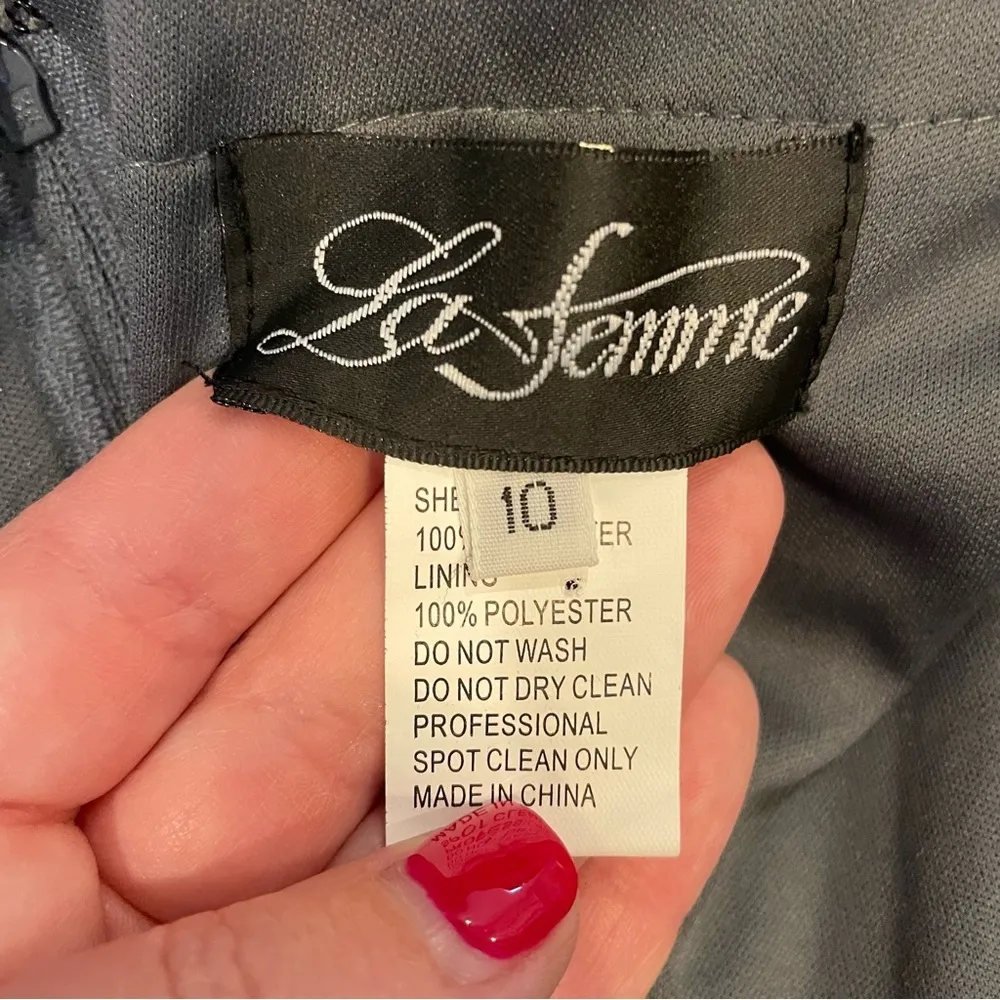 La Femme Gray 31015 Mother of the Bride Evening Gown - Image 5