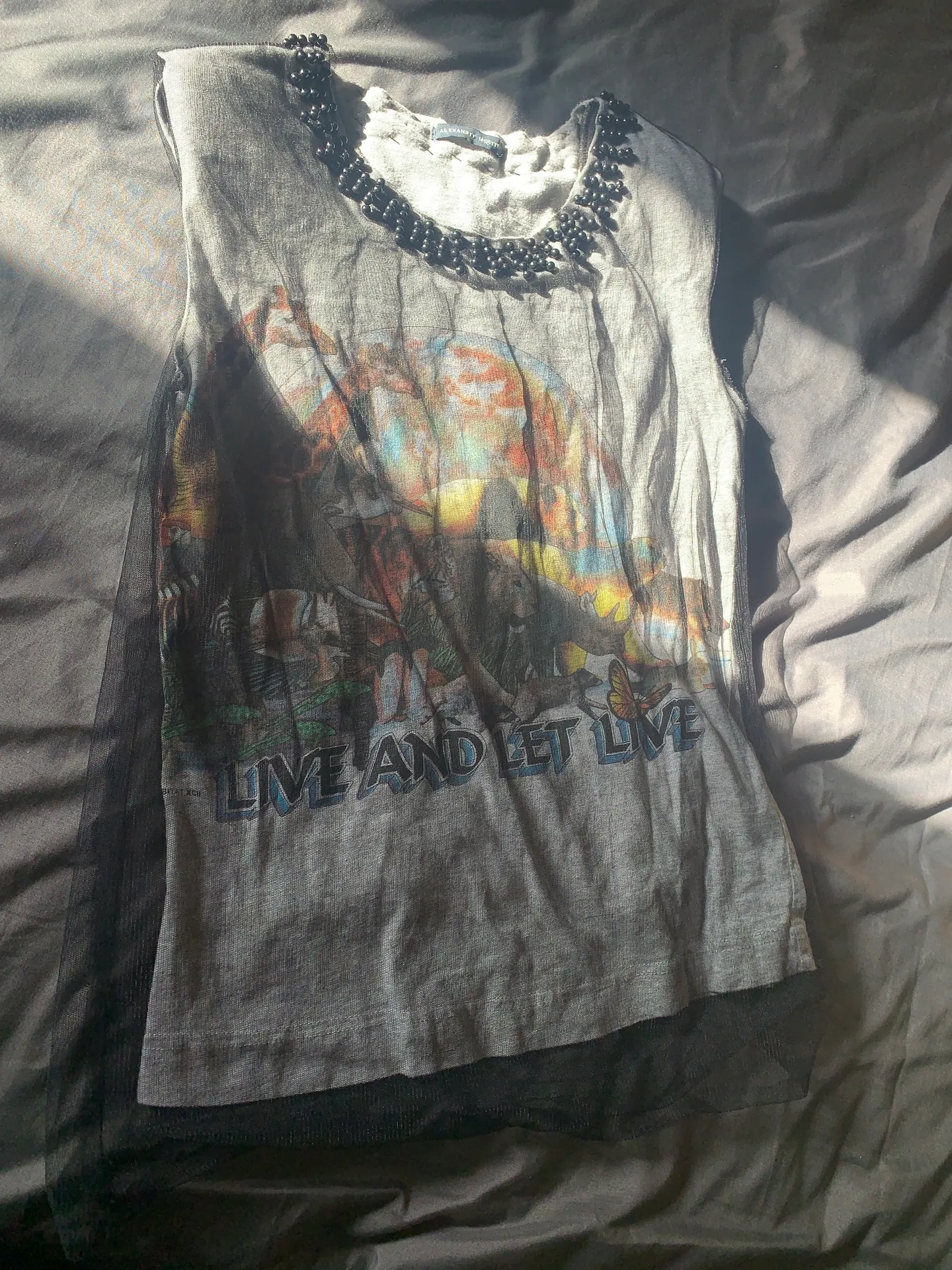 Alexander McQueen Vintage Women Animals Shoulder Pad Tank Top - Image 2