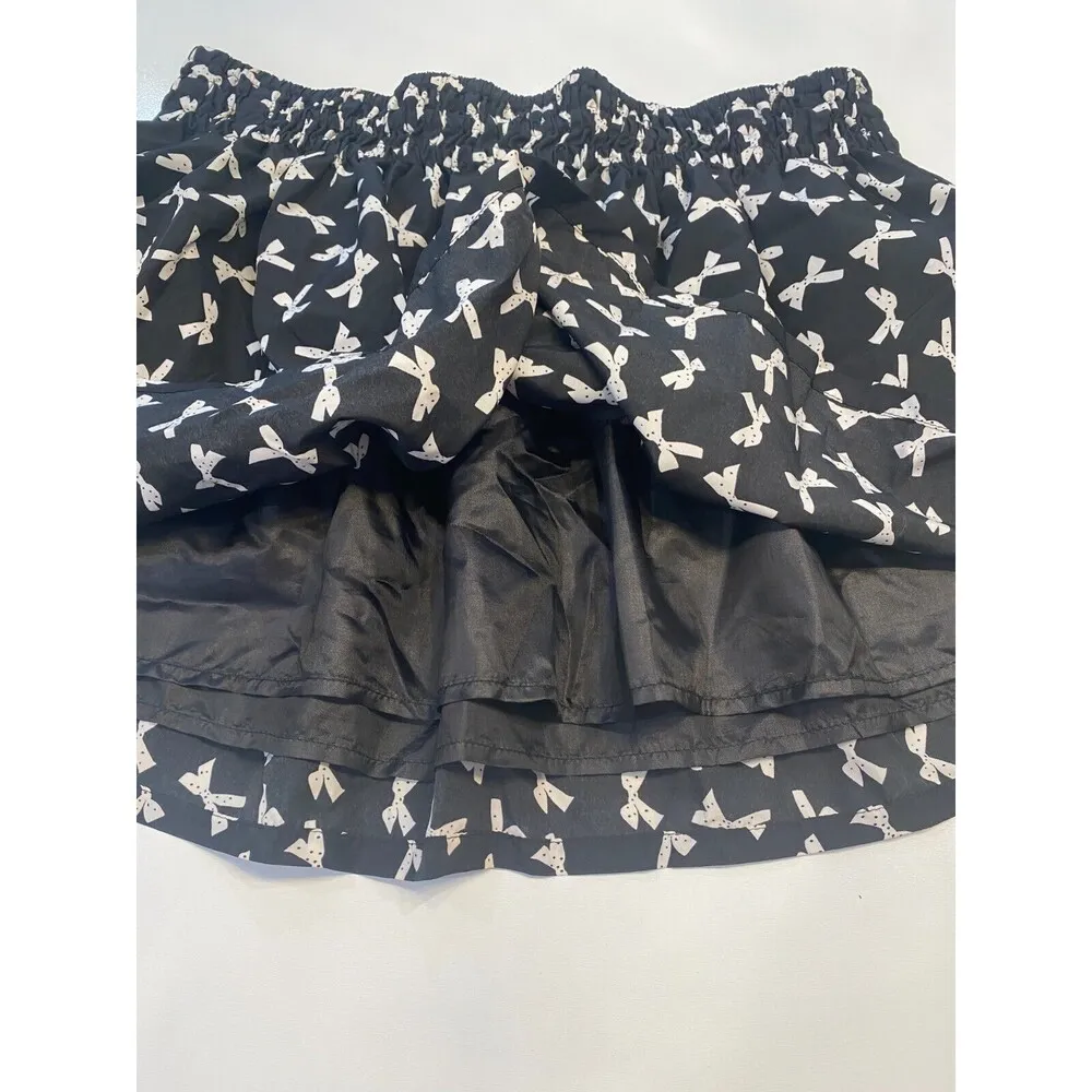 Tommy Girl Tommy Hilfiger Bow Print Mini Skirt Size L - Image 3