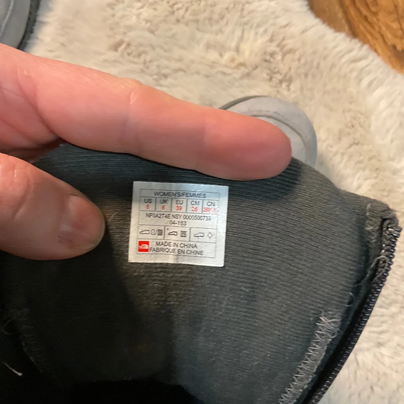 The North Face Size 8 Bridgeton Lace Up Gray Leather Insulated Side‎ Zip Rubber - Image 8