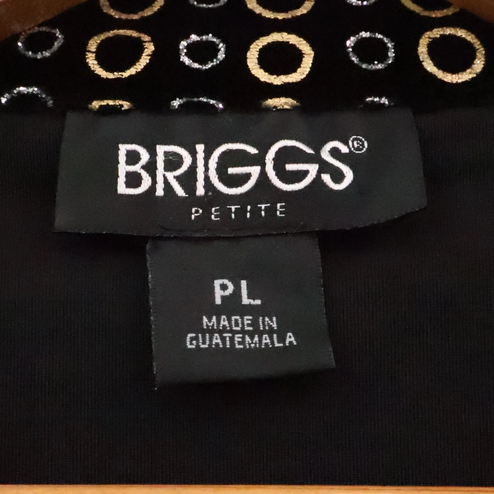 Briggs Velvet Metallic Blazer Jacket Womens Glam Evening Party Circle Size PL - Image 2