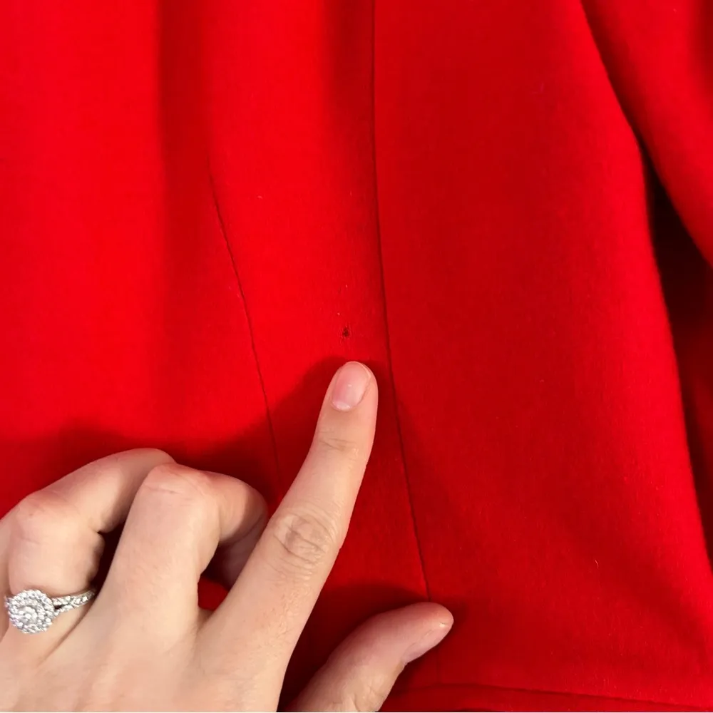 Pendleton  Virgin Wool Red Blazer Jacket Holiday Christmas Formal Large Medium - Image 9