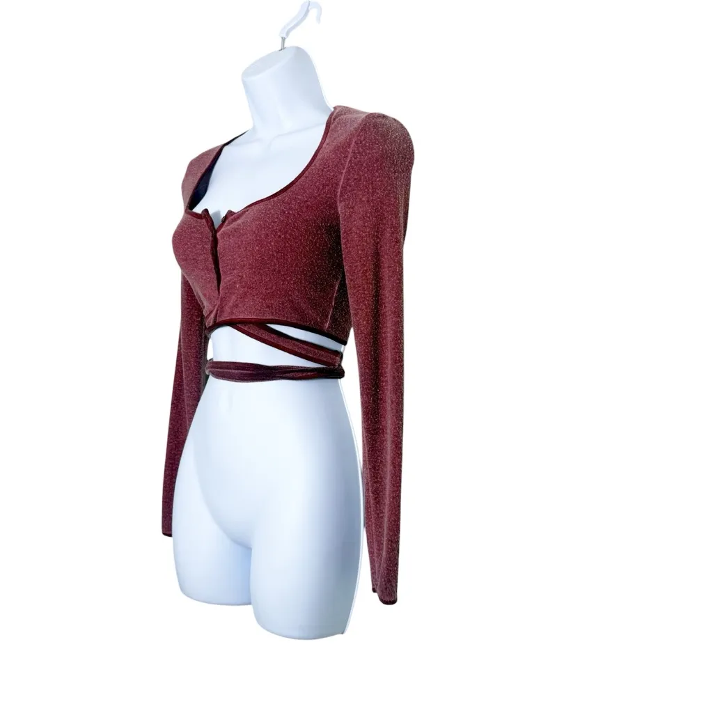 Urban‎ Outfitters Out From Under Cora Henley wrap crop top size XS - Image 5