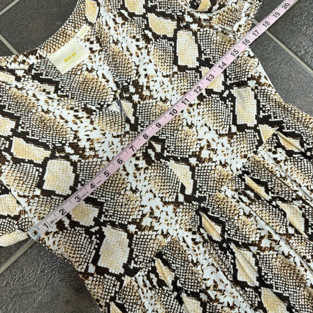 Anthropologie Maeve Juno Snake Print Button Down Long Sleeve Shirt Dress Medium - Image 9
