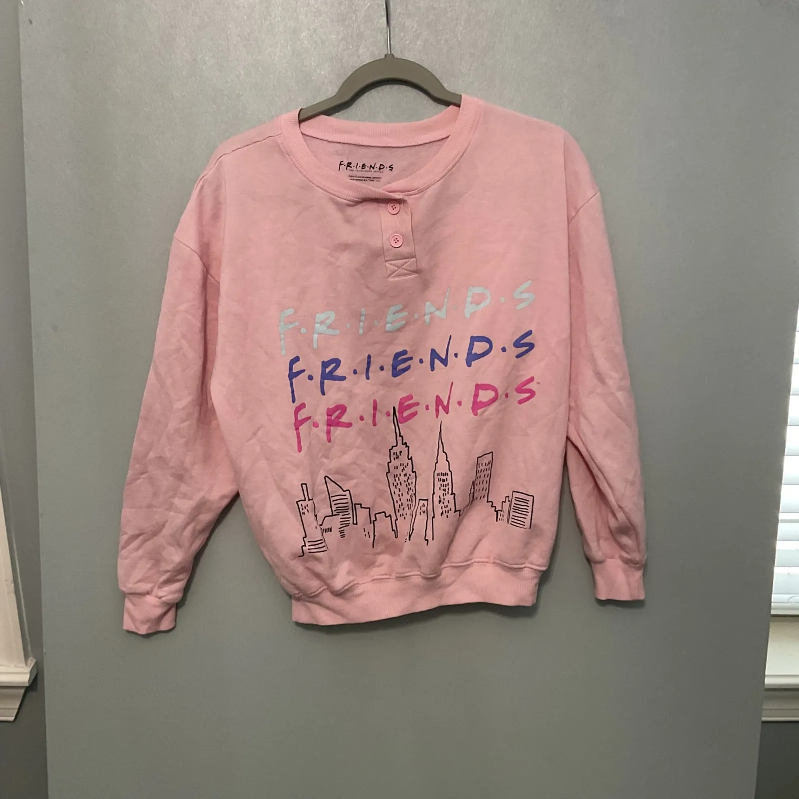 Friends The Television Series Pink Sweatshirt and Jogger Pants Set Size M - Image 3