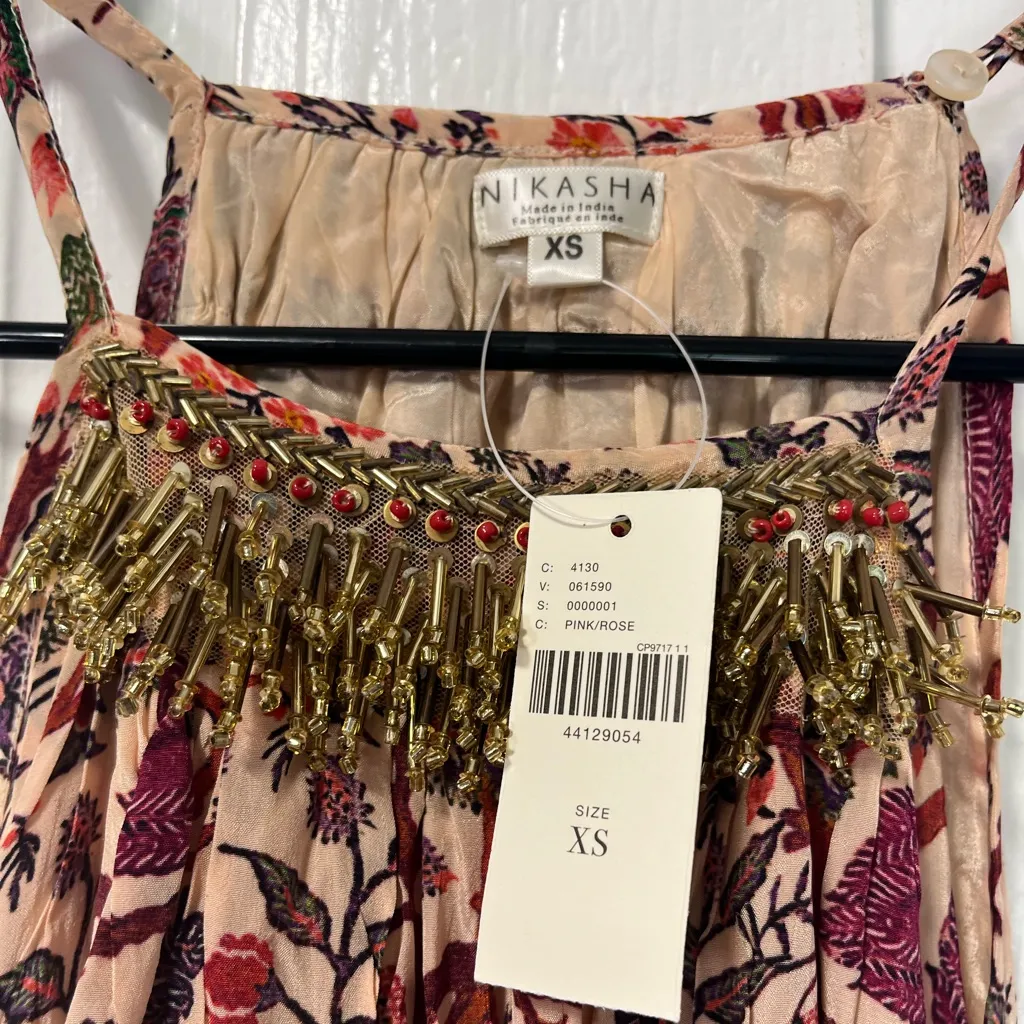 NWT Anthropologie Nikasha Beaded Bohemian Halter Maxi Dress XS - Image 7