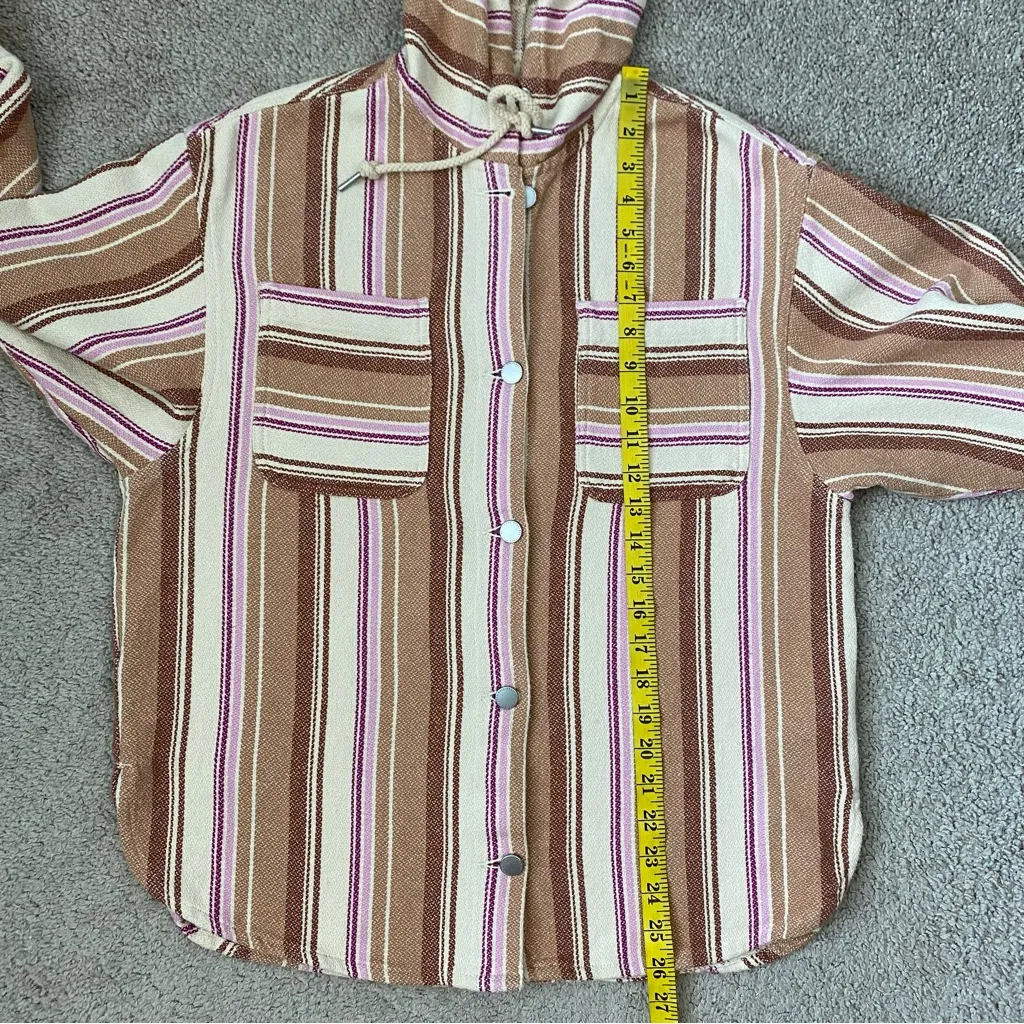 Roxy Sunlight Rider Striped Hooded‎ Shirt Jacket Shaket XS - Image 10